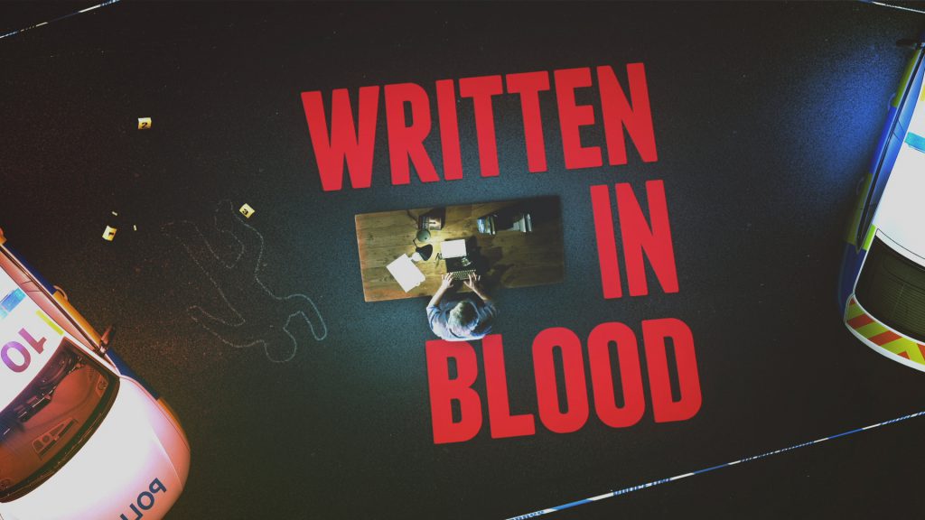 Written In Blood Title card logo animation
